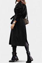 GEMMA | Belted Coat with Notched Collar and Pockets