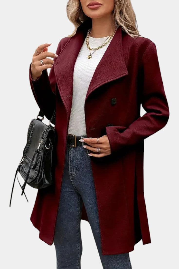 ESME | Long Coat with Buttons and Tied Waist