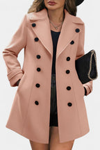 EDEN | Open Coat with Notched Collar and Decorative Buttons