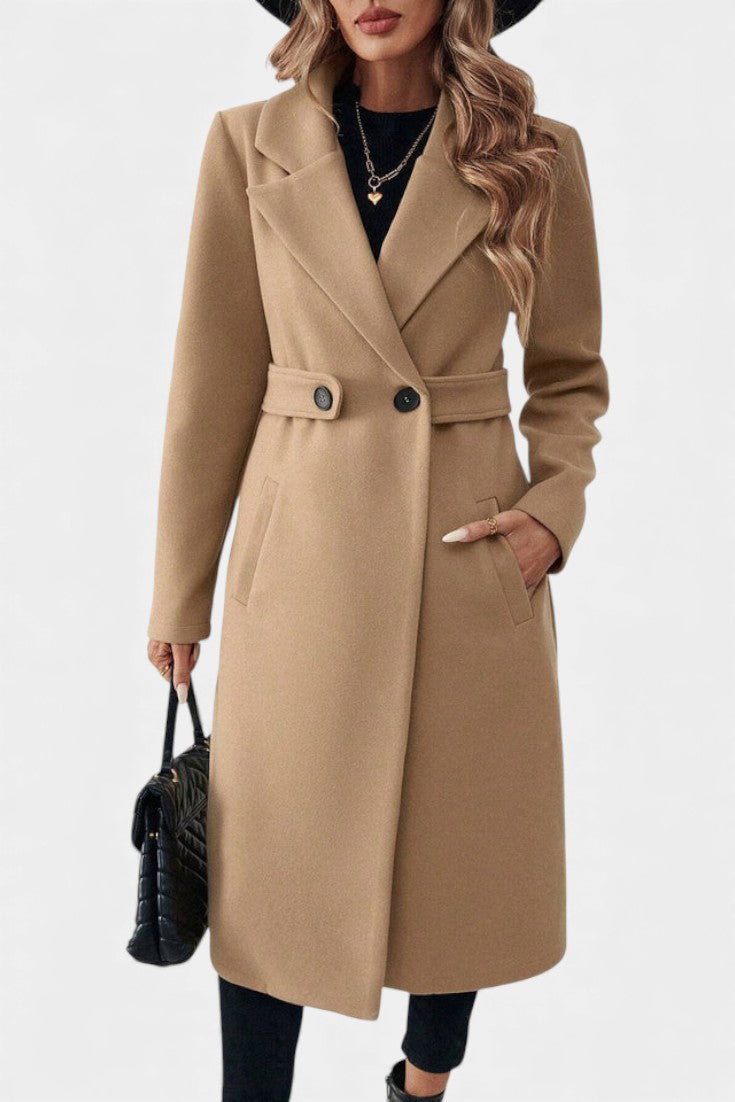 AURORA | Classic Double-Breasted Mid-Length Coat