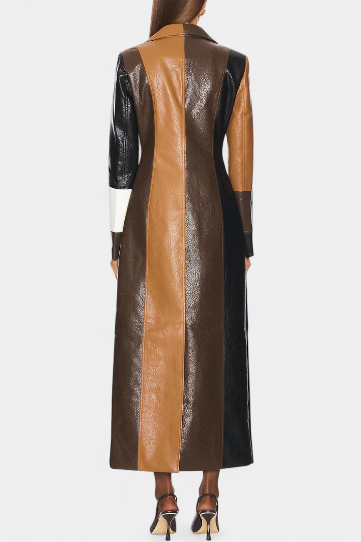 HEIDI | Structured Cut Patchwork Trench with Modern Contrasts