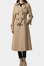 MARINA | Long Belted Double-Breasted Coat