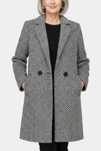 BLAIR | Elegant Long Houndstooth Coat