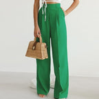 MAYA | Women's High Waisted Wide Leg Pants