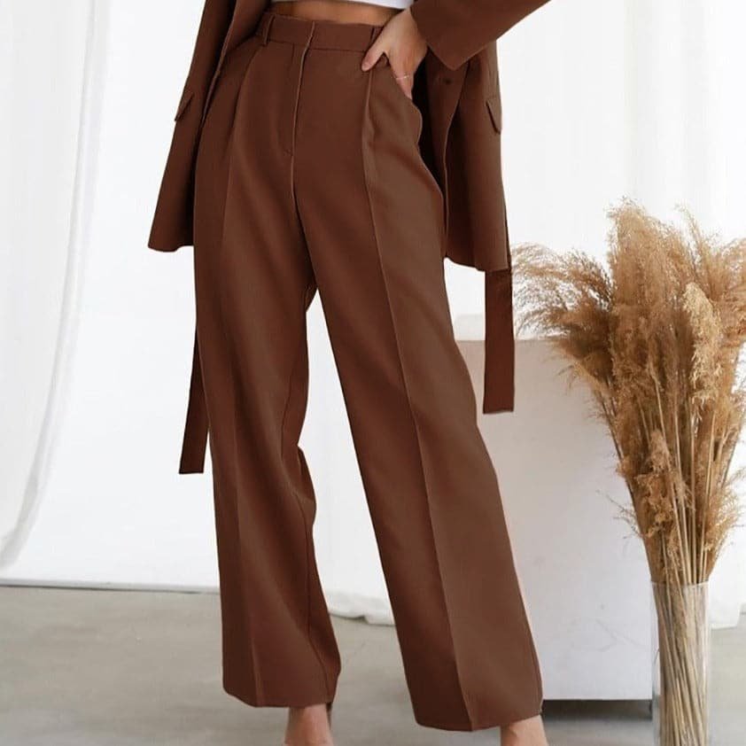 MAYA | Women's High Waisted Wide Leg Pants