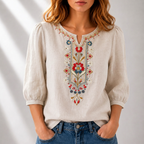 Seraphina | Floral Embroidered Blouse