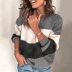 Elise Moretti | Colour Block Knit Sweater For Women