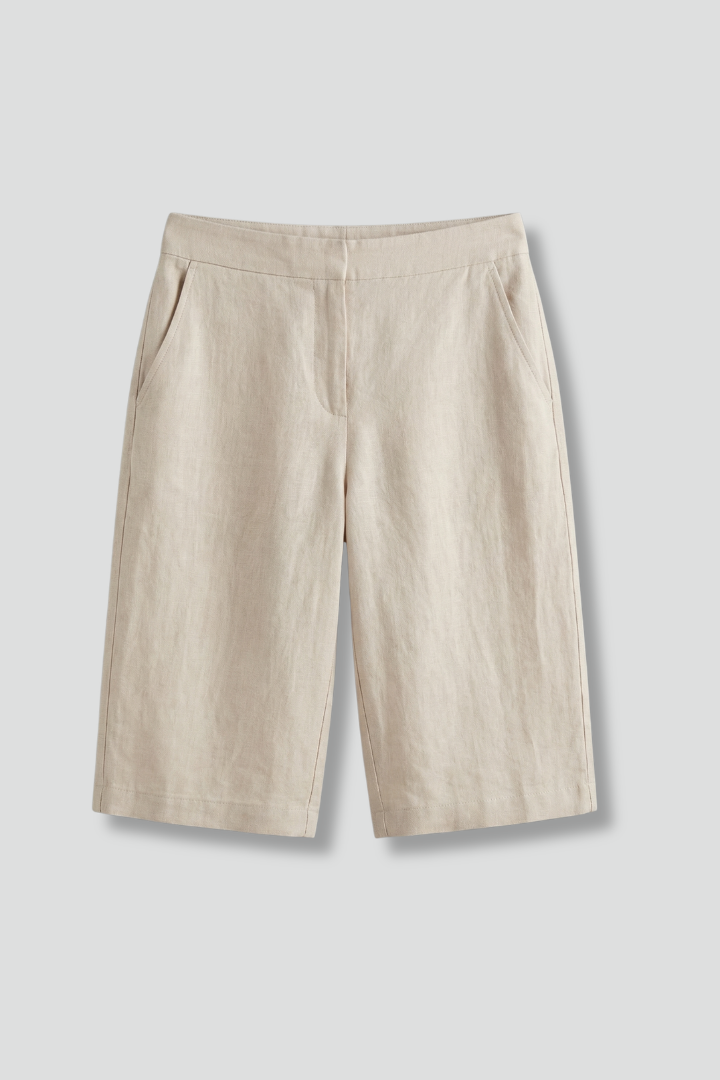 Octavia | Women's High Waisted Knee Length Shorts