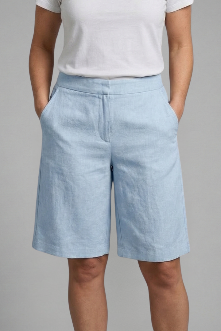Octavia | Women's High Waisted Knee Length Shorts