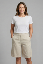 Octavia | Women's High Waisted Knee Length Shorts