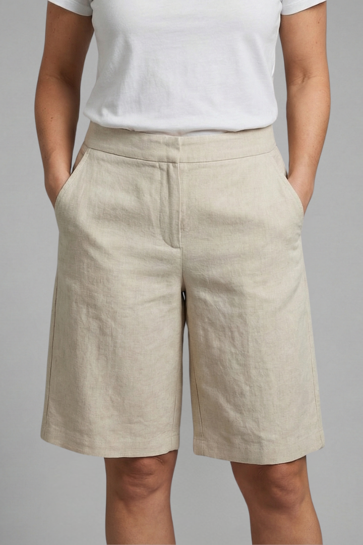 Octavia | Women's High Waisted Knee Length Shorts