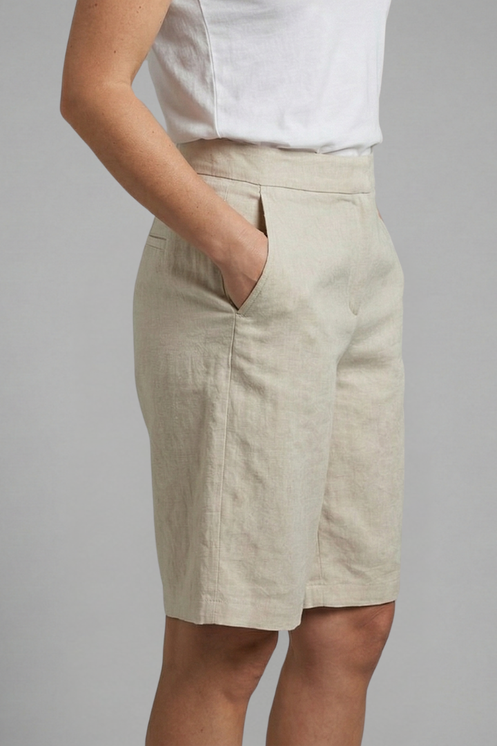 Octavia | Women's High Waisted Knee Length Shorts