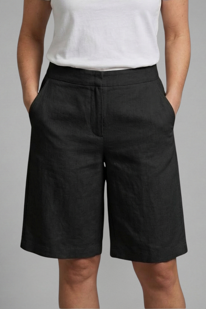 Octavia | Women's High Waisted Knee Length Shorts