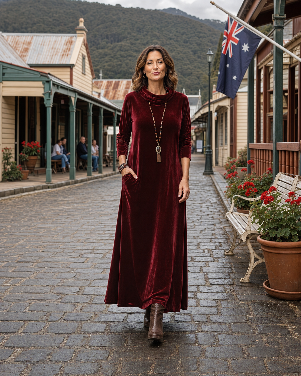 Leona Velvet Maxi Dress