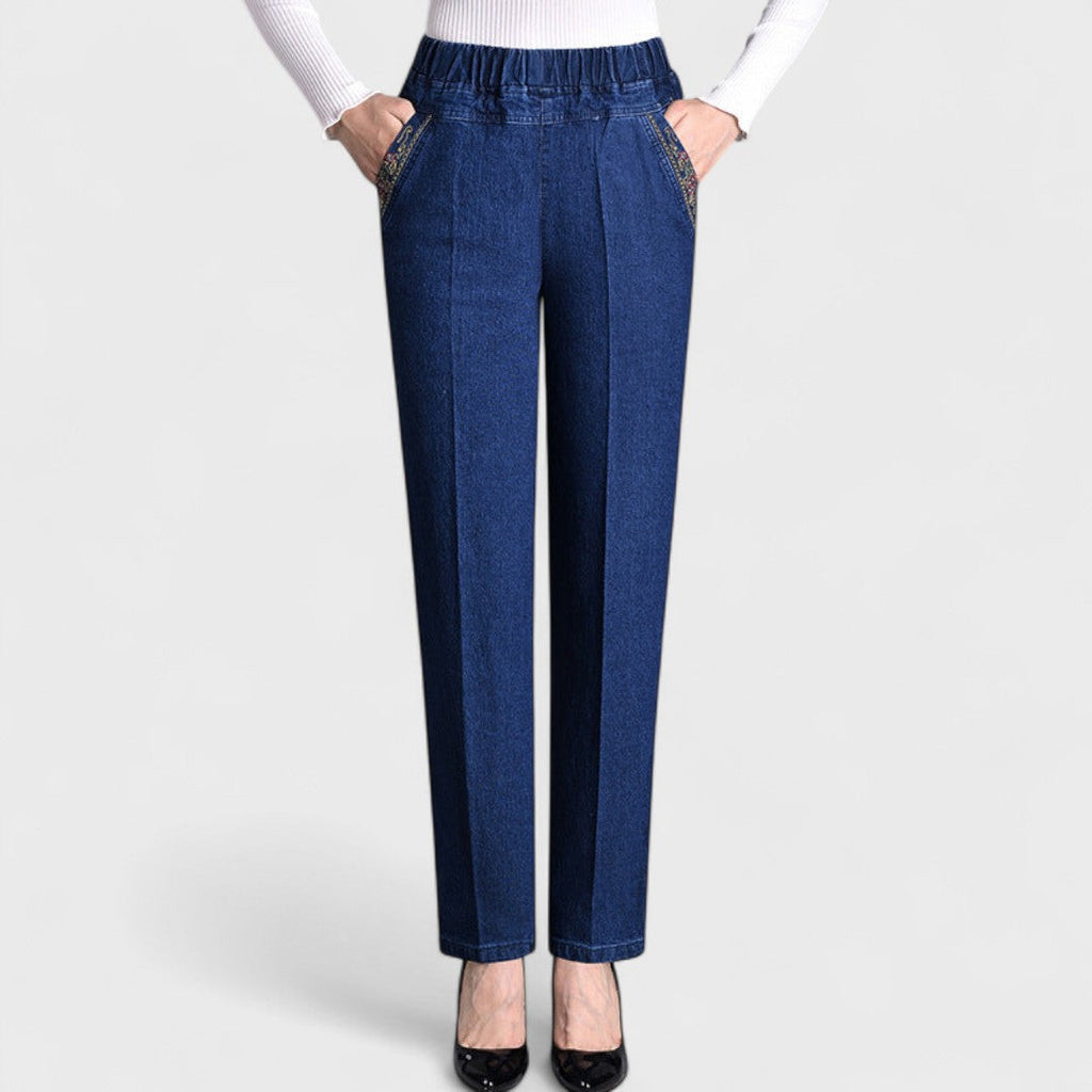 RILEY | Women's Stretch Jeans with Side Pockets and Elastic Waist