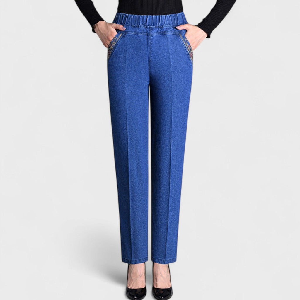 RILEY | Women's Stretch Jeans with Side Pockets and Elastic Waist