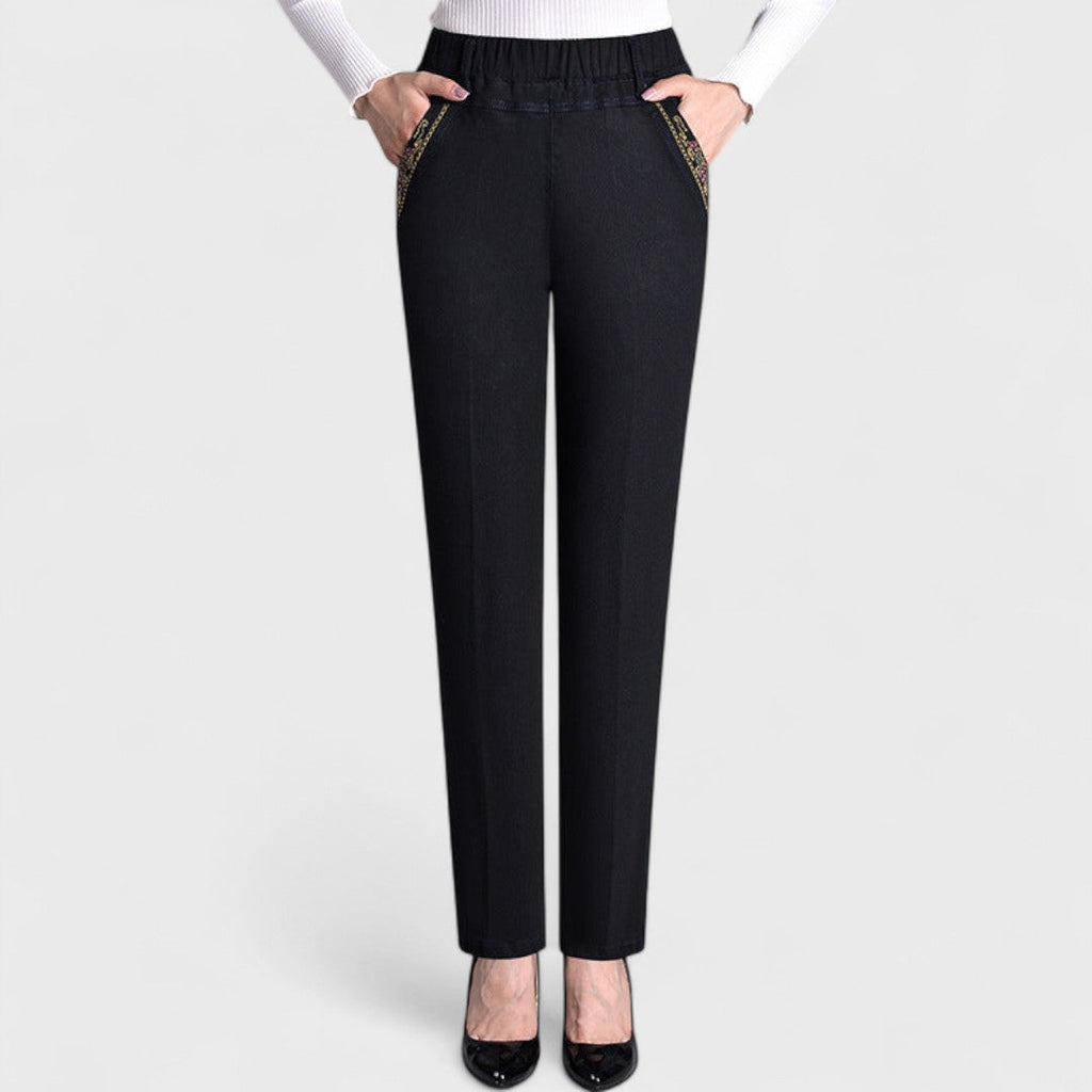 RILEY | Women's Stretch Jeans with Side Pockets and Elastic Waist