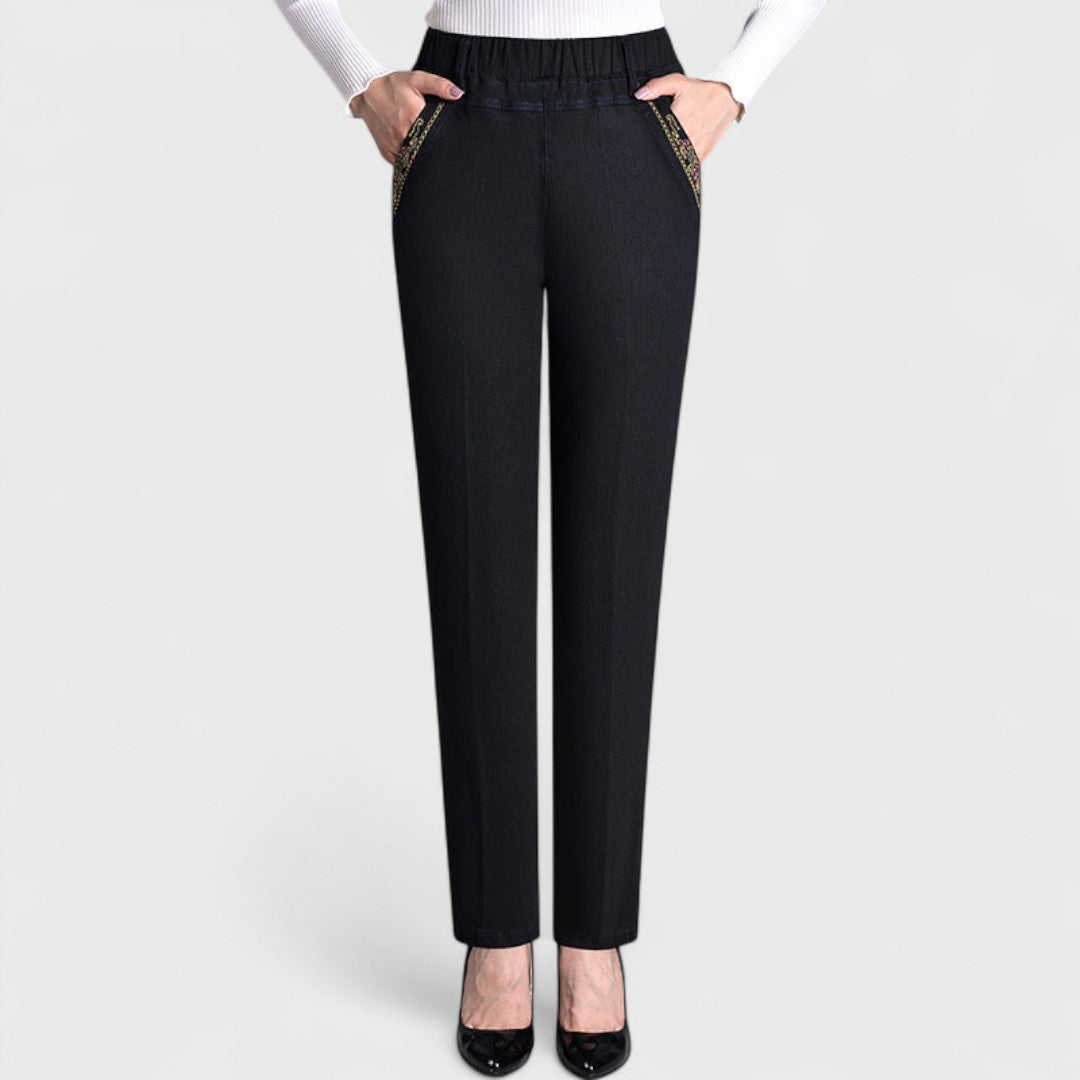 RILEY | Women's Stretch Jeans with Side Pockets and Elastic Waist