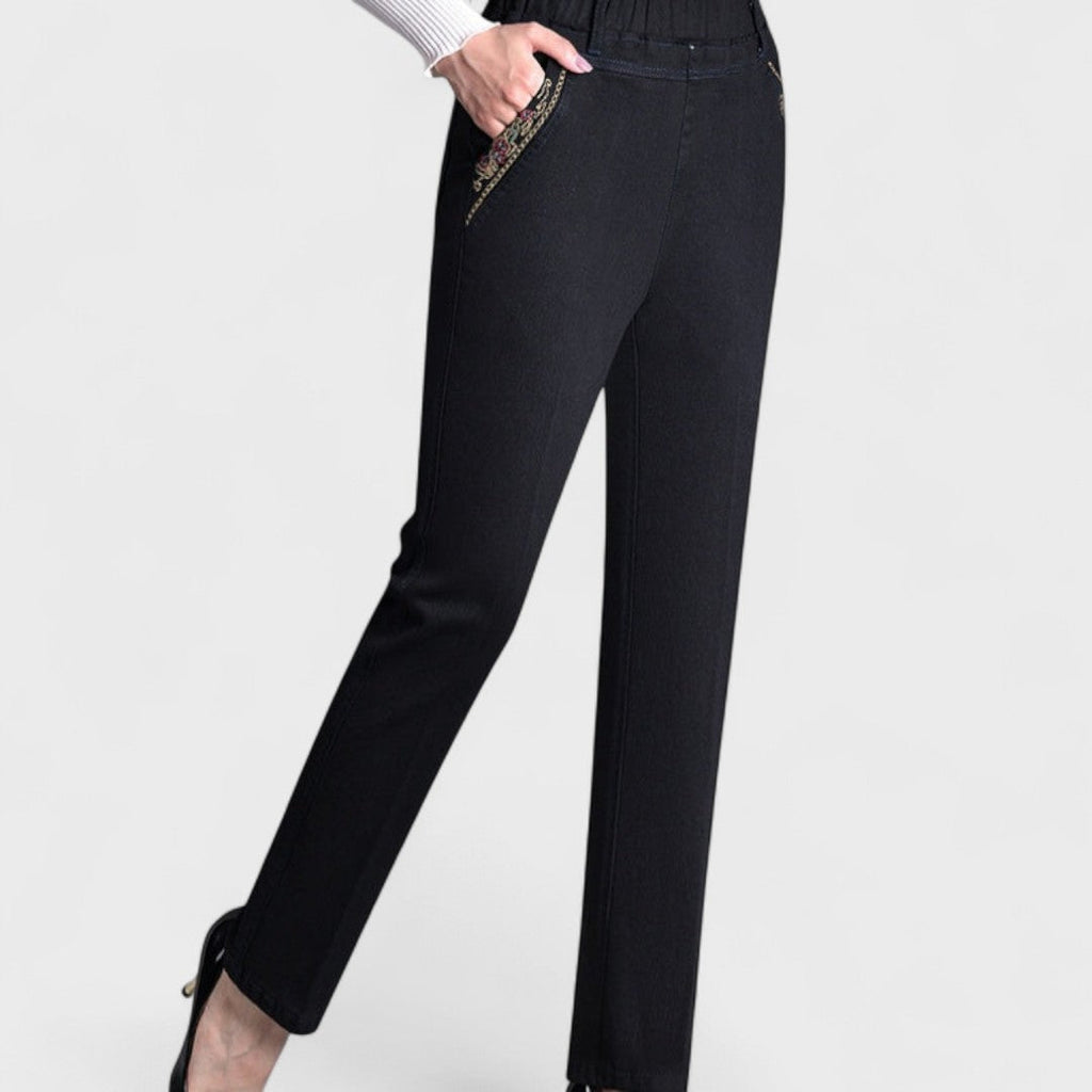 RILEY | Women's Stretch Jeans with Side Pockets and Elastic Waist