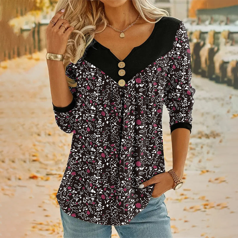 Lydia | Long-sleeved T-shirt with a print