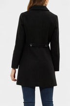 GRETA | Long Thick Coat with Faux Fur Collar